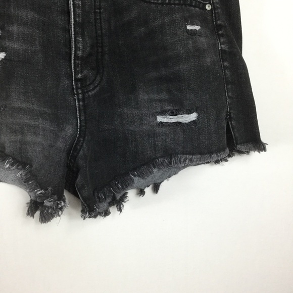RSQ Buttonfly rawhem distressed highwaisted shorts - Picture 10 of 11